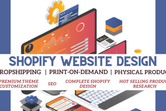 design shopify website redesign shopify ecommerce dropshipping pod store expert