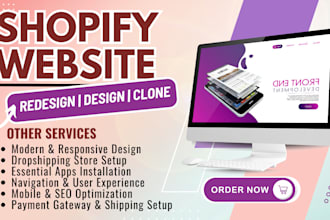 redesign shopify website design shopify dropshipping store shopify store design
