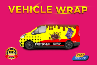 make professional car, van, truck wrap designs and car door magnet