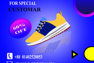 do good looking creative shoe banner with free source file