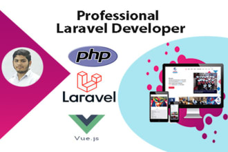 be your php laravel vue web developer to design and develop web application