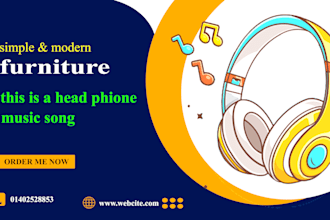 design outstanding headphone banner with express delivery