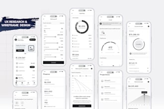 do UX research, wireframe design, prototype mobile app or website