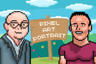 make a pixel art portrait of your face or other characters