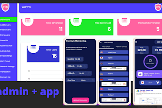 develop vpn apps with PHP admin panel
