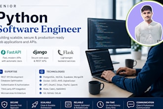 develop python, fastapi, django, flask web apps, apis and automation scripts