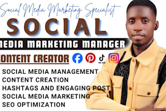 be pro social media marketing manager, content creator for instagram, facebook