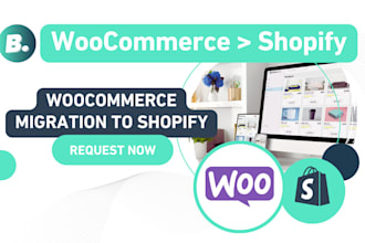 do a store migration from woocommerce to shopify including redesign