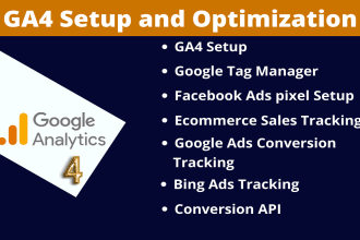 setup google analytics 4, tag manager, ads tracking