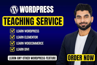 teach wordpress, elementor pro, divi, woocommerce