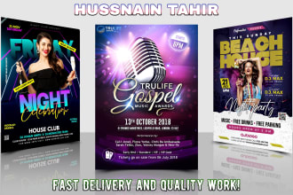 design a professional night club, hip hop, dj, party or event flyer