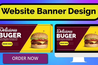 design attractive web banners, header, slider, or hero image