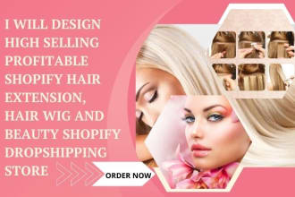 design hair website hair wig, hair extension shopify beauty hair extension store