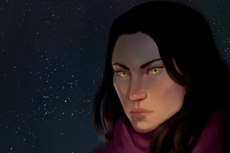 draw an amazing portrait of an original character or a real person