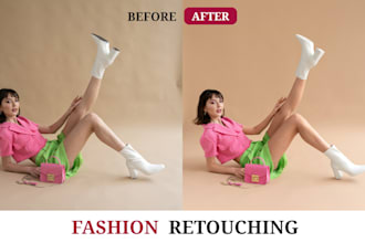 retouch in photoshop clothes and models for catalog and lookbook