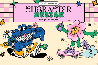draw classic vintage mascot cartoon character illustration