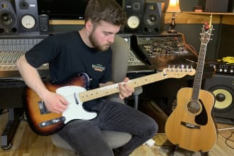 write and record electric guitar tracks for your project