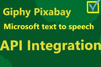 be your api developer, giphy, pixabay, text to speech api