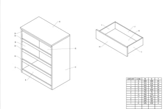 cut list of furniture in autocad