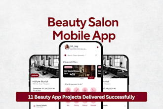 develop barber salon, beauty salon, spa booking mobile app