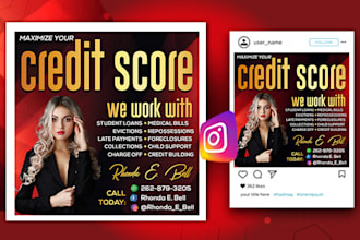 do urgent credit repair flyer for instagram ads