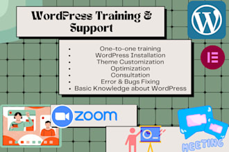 be your wordpress trainer, helper, tutor, coach