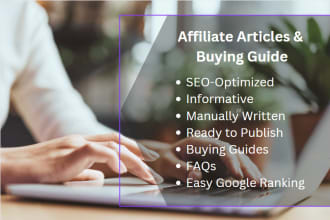 write informative SEO blog or amazon affiliates articles