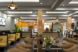 3d design your interior for cafe, office, and apartment