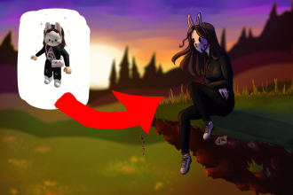draw your roblox character in my style