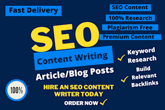 write 1000 words SEO blog posts and article
