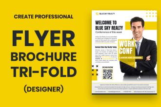 design flyer, trifold and brochure