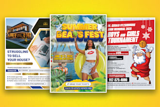 create flyer design and trifold brochure