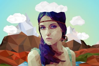 create a low poly cartoon for you