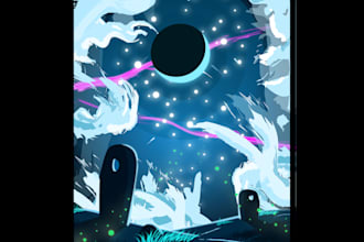do a fantastic and magical illustration