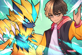draw anime thumbnail for your video