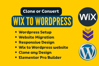 clone or convert wix to wordpress website