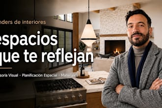 diseño de interior de cocina, baño, living, patio, jardin