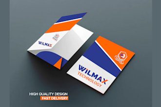 design corporate presentation folder and letterhead