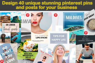 design attractive and professional business pinterest pins and post within 24hrs