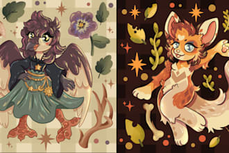 draw a chibi illustration of your oc