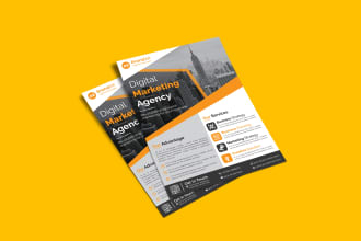 do corporate, real estate, business flyer, and postcards