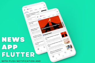 create flutter news app with automatic web scraping, live updates