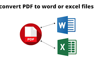 convert PDF to word or excel files