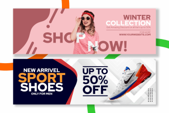 design a professional web banner, banner ads, headers and sliders