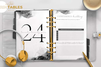 design minimalist custom printable planner and journal layouts
