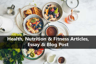 do health, nutrition and fitness SEO article writing