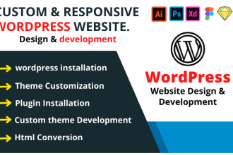 convert PSD to wordpress, xd to wordpress, figma to wordpress, ai to wordpress