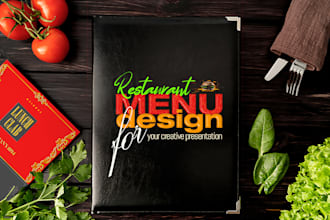 make a custom restaurant food menu and wall mount cafe board or chalkboard