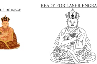 convert logo,sketch,image to vector file for laser cutting and engraving