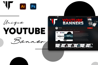 design an amazing  youtube banner, cover, channel art
